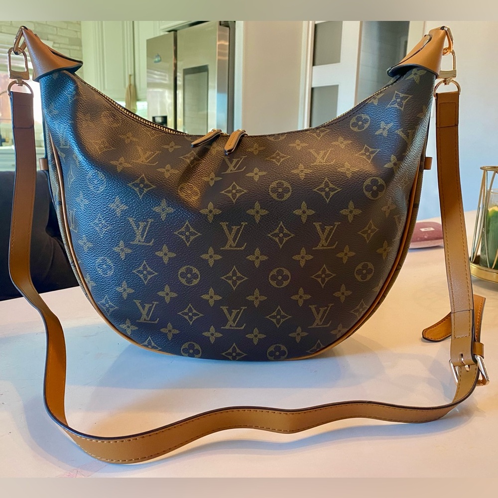 Brown and Tan Hobo Bag